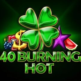 40 Burning Hot slot logo by Amusnet Interactive at ShelbyWin Casino40 Burning Hot